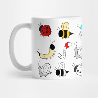 worm and bee Mug